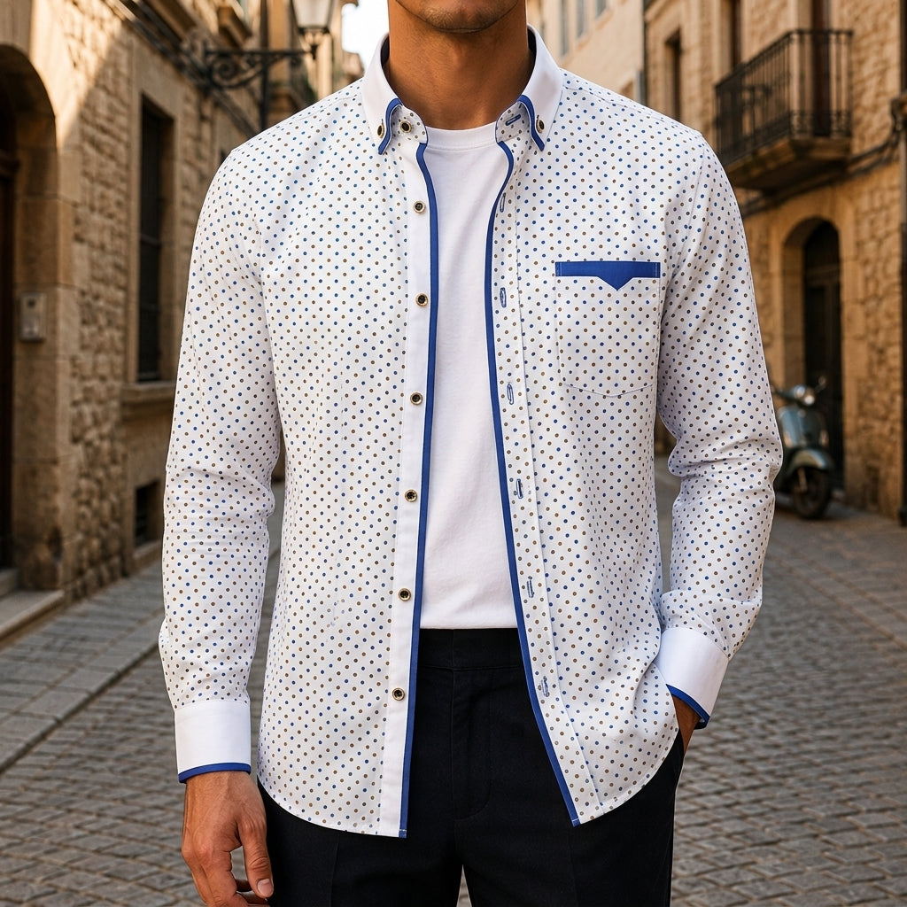 White & Blue